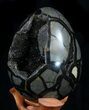 Septarian Dragon Egg Geode - Crystal Filled #37360-2